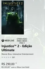 Injustice 2 Ultimate Edition Xbox One - R$ 203 (Para quem tem Live Gold)