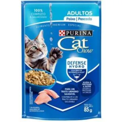 Ração Úmida Nestlé Purina Cat Chow Sachê Adultos Peixe ao Molho | R$2