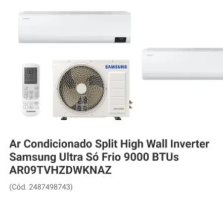 Ar condicionado Split Inverter Samsung Ultra 9000 Btus frio | R$1.663