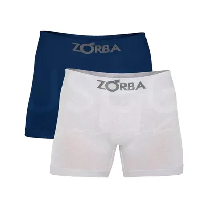 Kit Com 2 Cuecas Boxer Sem Costura Algodão Zorba