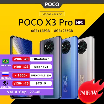 Smartphone  Poco X3 Pro 8GB 256GB Snapdragon 860