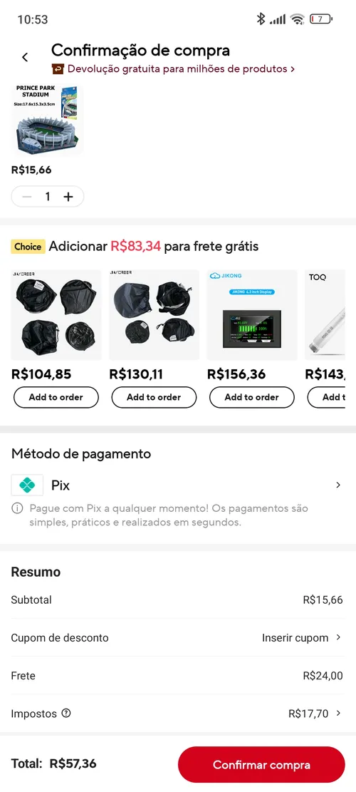 Imagem na descrição da promoção