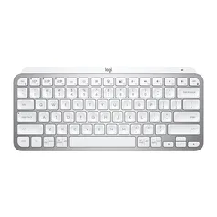 Teclado Sem Fio Logitech MX Keys Mini, Iluminacao Smart, Easy-Switch, Cinza Claro, 920-010506