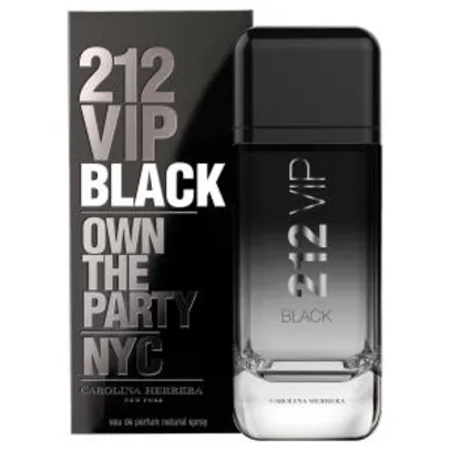 Perfume 212 Vip Black Masculino Carolina Herrera EDP 200ml - R$ 300