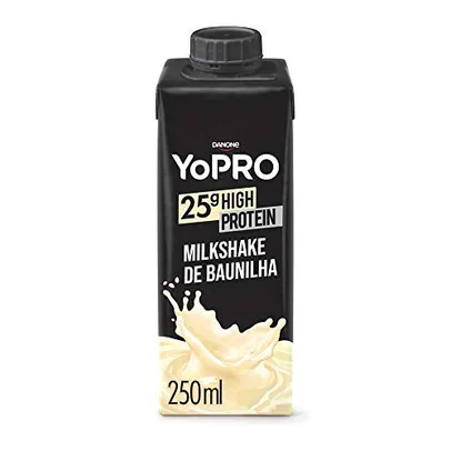 [COMPRE 4 OU +] YoPRO Bebida Láctea UHT Milkshake de Baunilha 25g de proteínas 250ml R$5