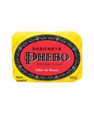 Sabonete Barra de Glicerina Phebo Odor de Rosas 90g