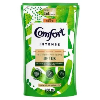 Refil Amaciante de Roupa Comfort Concentrado Detox Intense 900ml | R$8