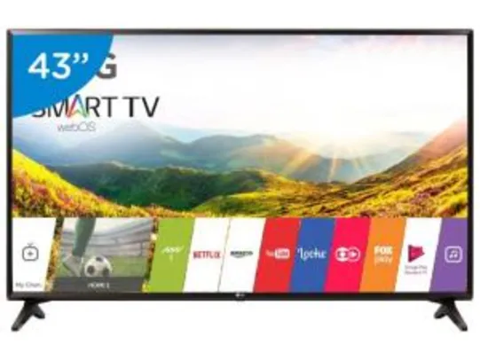 Smart TV LED 43” LG 43LJ5550 webOS - Conversor Digital 1 USB 2 HDMI - R$1614