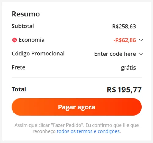 Imagem na descrição da promoção