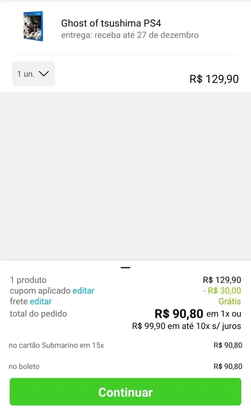 Imagem na descrição da promoção