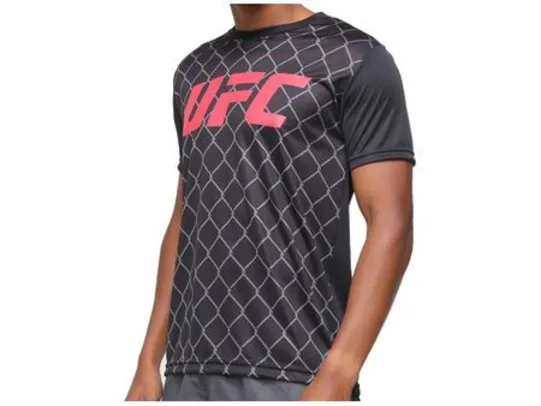 Camiseta UFC Ring Masculina manga Curta Preta