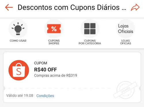 Imagem na descrição da promoção