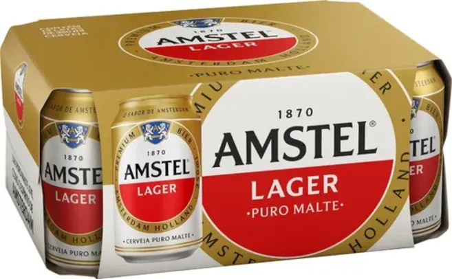 Cerveja Amstel Lata 350 Ml 12 Unidades 