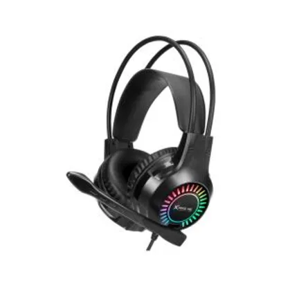 Headset Gamer Xtrike Me, 2x3.5mm + USB, PC, Black, RGB, GH-709 | R$85