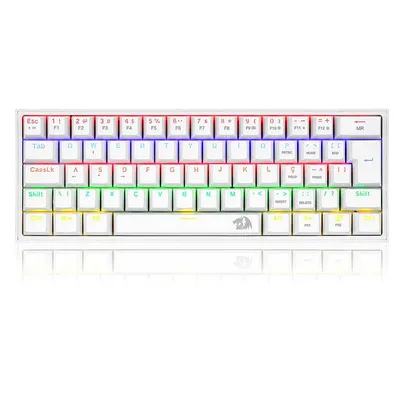 Teclado Mecânico Gamer Redragon Fizz, LED Rainbow, Switch Azul, TKL