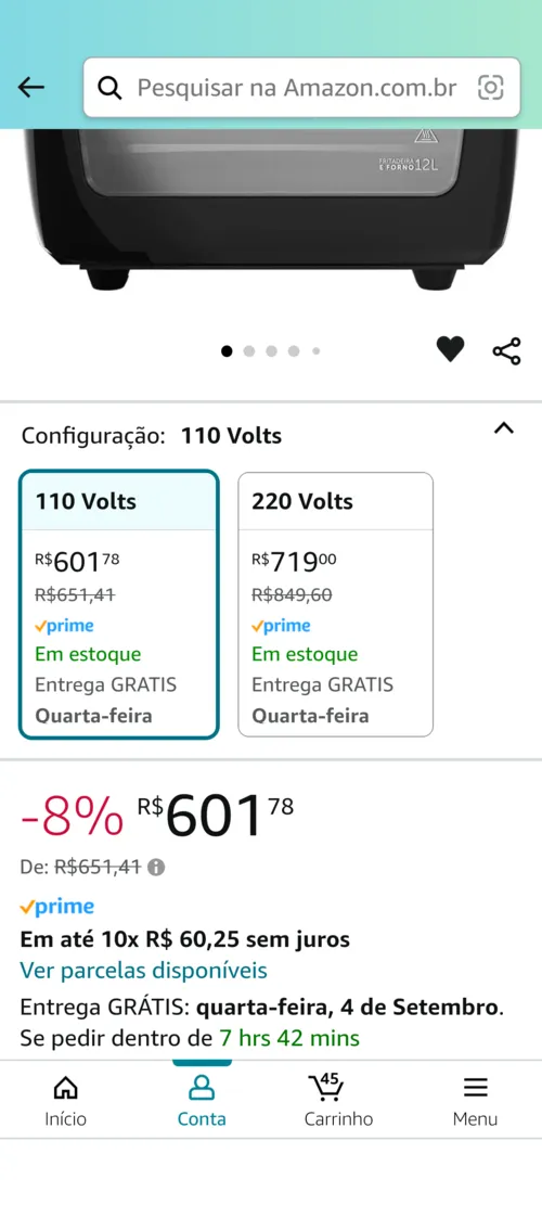 Imagem na descrição da promoção