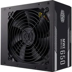 Fonte Cooler Master MWE 650W, 80 Plus White, PFC Ativo | R$279