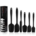 [INTERNACIONAL] Kit com 6 peças utensílios de cozinha silicone preto