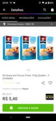 AVEIA QUAKER - 3 unidades | R$ 5,40