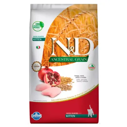 Ração  N&D Low Grain para Gatos Filhotes Sabor Frango e Romã - 7,5KG