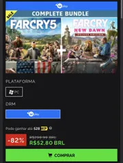 Far Cry 5 + Far Cry New Dawn Deluxe Edition | R$ 53