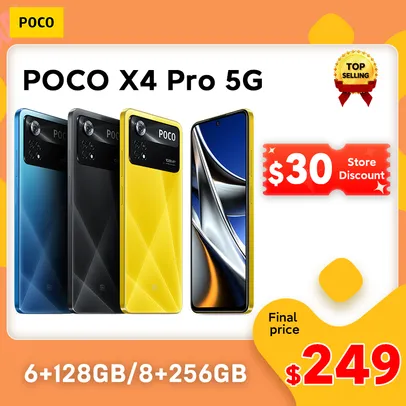 Smartphone POCO X4 Pro 5G 6GB RAM 128GB 108mp 120hz - Versão Global