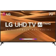 Smart TV LED 70'' LG 70UM7370 UHD 4K ThinQ + Controle Smart Magic | R$4.860