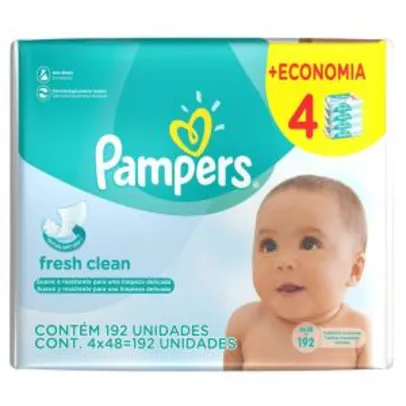 Toalhinhas Umedecidas Pampers Fresh Clean - 192 Unidades