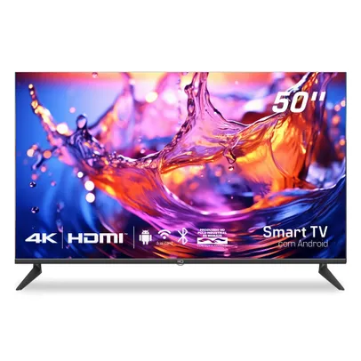 Smart TV 50 hq 4K com Conversor Digital 3 hdmi 2 USB wi-fi Android 11 Design Slim e Tela Frameless UDE50HR315LN