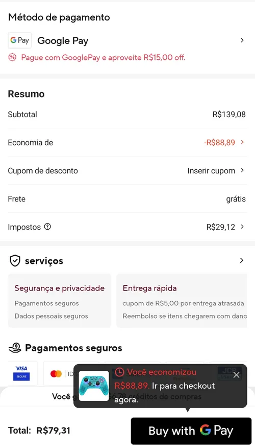 Imagem na descrição da promoção