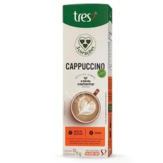 3 Corações Cápsula De Cappuccino Feito Com A Tal Da Castanha - Caixa 110G 10 Unidades 11G Cada - Tres