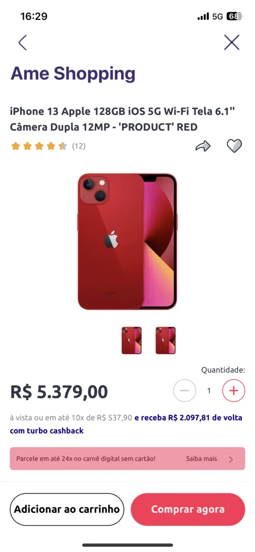 Imagem na descrição da promoção