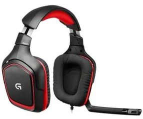 Headset Gamer Logitech G230 Stereo Preto/Vermelho | R$160