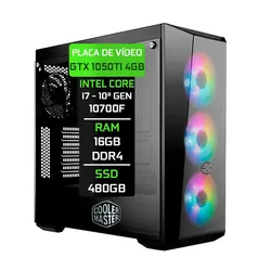 Computador Pc Gamer Fácil Intel Core I7 10700F Décima Geração, 16GB | R$7.199