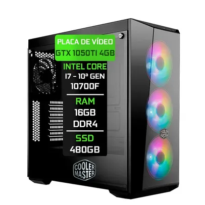 Computador Pc Gamer Fácil Intel Core I7 10700F Décima Geração, 16GB | R$7.199