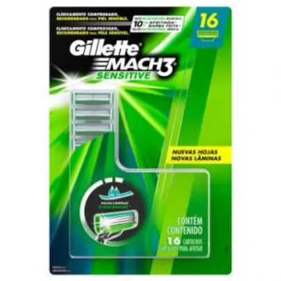 16 Cargas Gillette Mach3 Sensitive - R$45