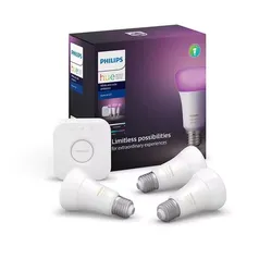 Hue Kit Casa Inteligente com 3 Lâmpadas E27 + Bridge 220V