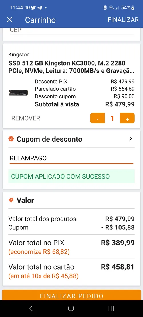 Imagem na descrição da promoção