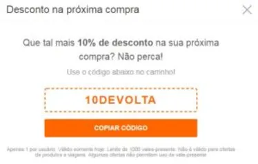 10% OFF na sua Próxima Compra no Peixe Urbano