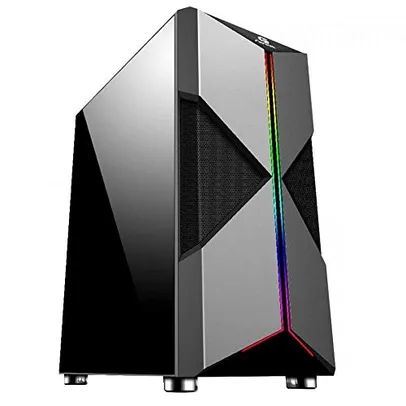 Gabinete Gamer Mid Tower HOLT RGB Fortrek R$265