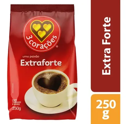 Café Torrado E Moído 3 Corações Extra Forte 250g