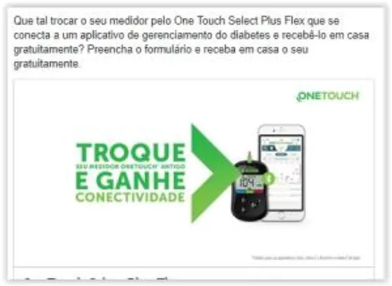 Troque seu Aparelho medidor de Diabetes pelo Select Plus Flex , gratuitamente!