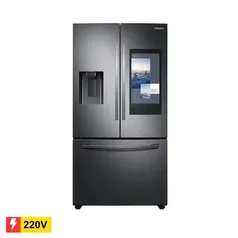 (REEMBALADO) Geladeira Samsung Frost Free RF27T5501SG Inverter Door Black Inox 614L Family Hub Com Spacemax e Soundbar - 220V