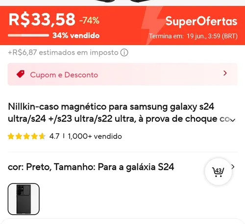 Imagem na descrição da promoção