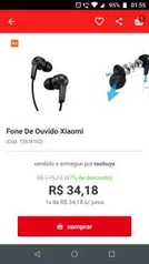 [Envio Internacional] Fone de ouvido Xiaomi - R$34