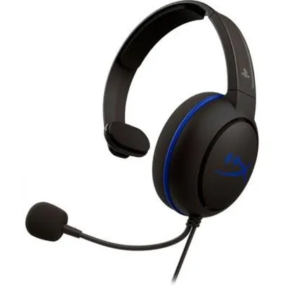 (APP) Headset Gamer HyperX Cloud Chat, Drivers 40mm, PS5 e PS4, P3, Preto e Azul - HX-HSCCHS-BK/AM