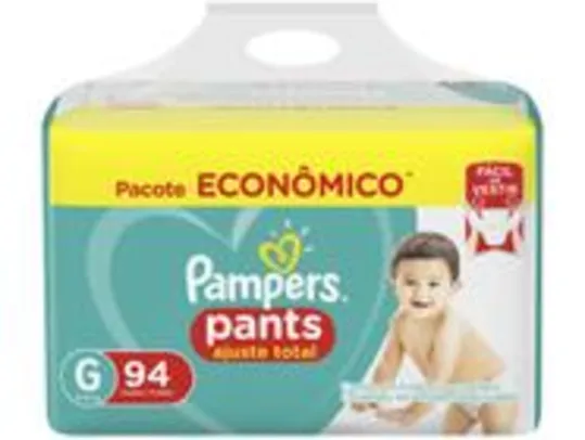 Fralda Pampers pants 94 unidadea (R$ 1,17 a tira) Magalupay