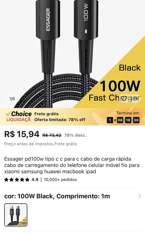 Imagen na descrição da promoção