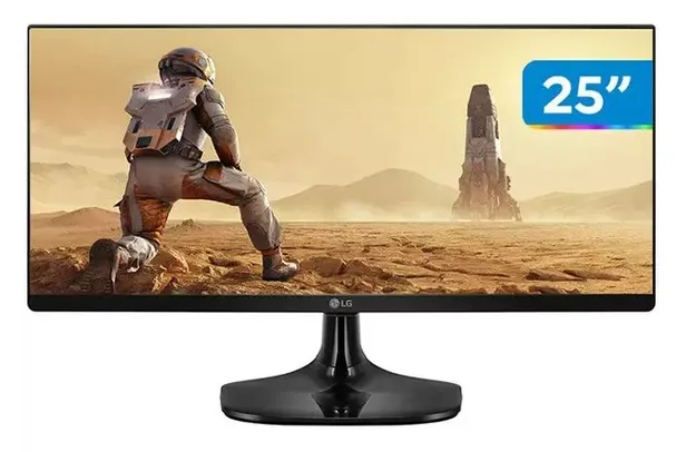 Monitor Gamer Ultrawide 75Hz Full HD 25” LG - 25UM58G-P IPS 2 HDMI 1ms