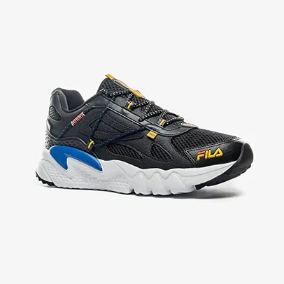 Tênis Fila Territory, Masculino, Preto/Amarelo/Azul, 44